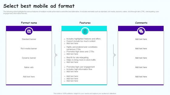 Select Best Mobile Ad Format Leveraging Mobile Marketing Strategies Themes Pdf Select Best Mobile Ad Format Leveraging Mobile Marketing Strategies Themes Pdf