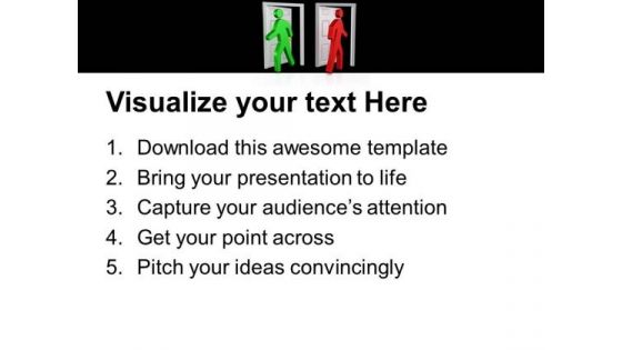 Select The Right Door For Success PowerPoint Templates Ppt Backgrounds For Slides 0613