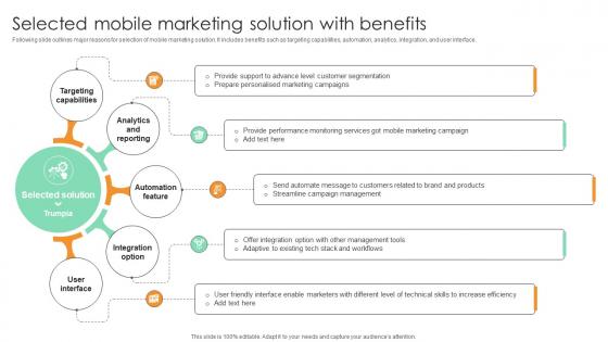 Selected Mobile Marketing Solution With Benefits Comprehensive Guide For Marketing Technology Selected Mobile Marketing Solution With Benefits Comprehensive Guide For Marketing Technology
