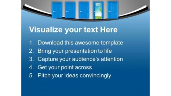 Selecting Ideal Door Is Important PowerPoint Templates Ppt Backgrounds For Slides 0713
