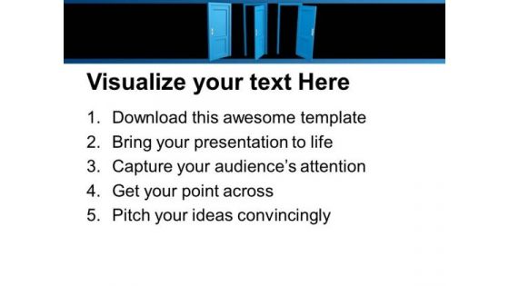 Selecting Right Door Of Opportunity PowerPoint Templates Ppt Backgrounds For Slides 0713
