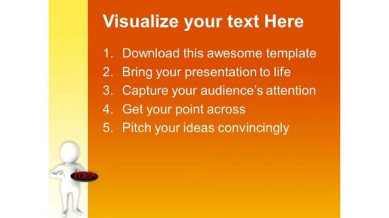 Sell The Idea Of New Business PowerPoint Templates Ppt Backgrounds For Slides 0713