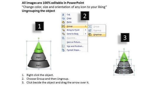 Semi Circular Pyramid Process 3 Stages Ppt Business Development Plans PowerPoint Slides