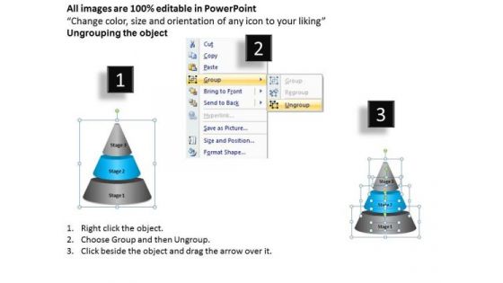 Semi Circular Pyramid Process 3 Stages Ppt Business Plan Proposal PowerPoint Slides