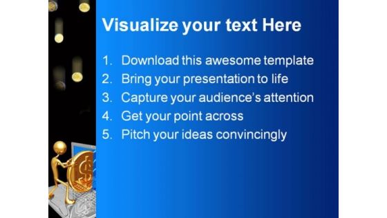 Send Dollar Internet PowerPoint Template 0810