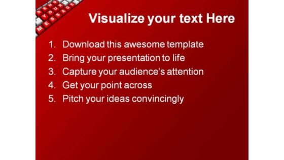 Send Your Message Computer PowerPoint Templates And PowerPoint Backgrounds 0711