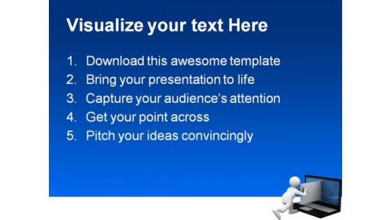 Sending Email Internet PowerPoint Template 1110