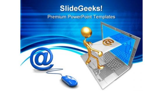 Sending Receiving E Mail Internet PowerPoint Templates And PowerPoint Backgrounds 0811