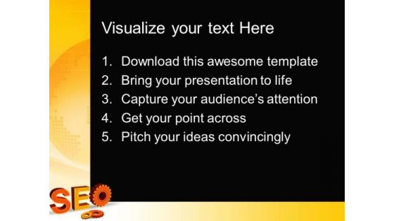 Seo With Gears Industrial PowerPoint Templates And PowerPoint Themes 0212