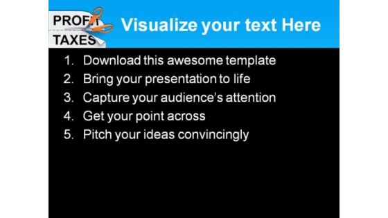 Separates Profit And Taxes Business PowerPoint Themes And PowerPoint Slides 0411
