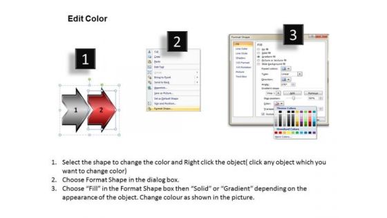 Sequential Arrows In Straight Line 2 Stages Ppt Business To Strategies PowerPoint Templates