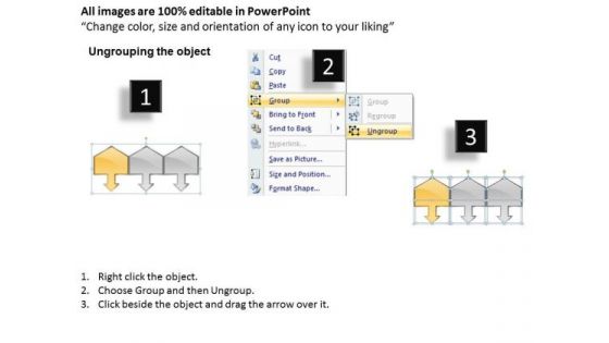 Sequential Demonstration Of Process 3 Stages Business Plan Free PowerPoint Templates