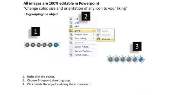Sequential Description Using Circular Arrows Workflow Management PowerPoint Slides