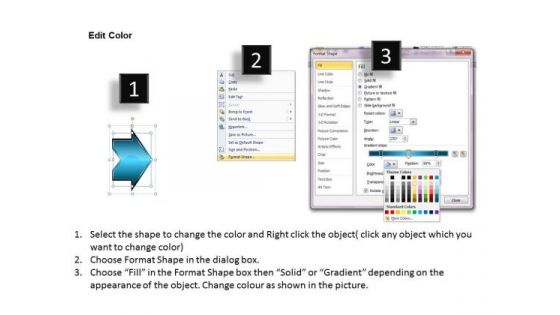Sequential Flow Arrow 6 Steps Business Process Charts PowerPoint Templates