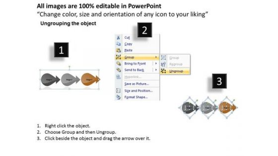 Serial Arrow Description 3 Stages Ppt Inspection Business PowerPoint Templates