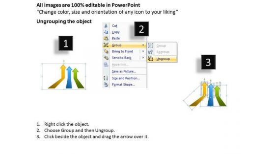 Serial Processing Vs Parallel 3 Stages Continuous Arrow Diagram PowerPoint Templates