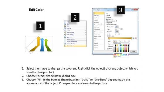 Serial Processing Vs Parallel 3 Stages Continuous Arrow Diagram PowerPoint Templates