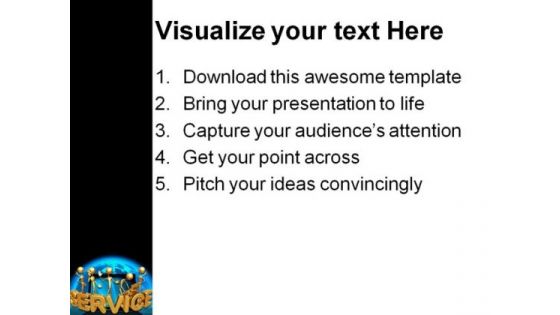 Service Computer PowerPoint Template 0510