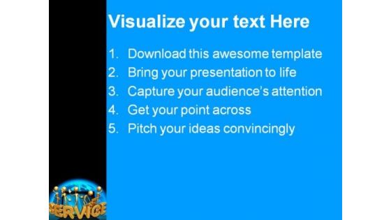 Service Computer PowerPoint Template 0510