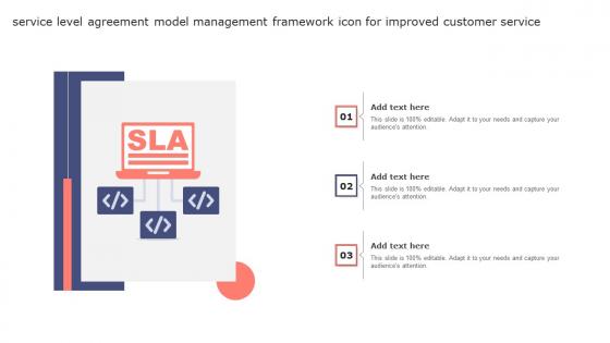 Service Level Agreement Model Management Framework Icon For Improved Customer Service Portrait Pdf Service Level Agreement Model Management Framework Icon For Improved Customer Service Portrait Pdf