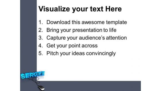 Service With Computer Mouse PowerPoint Templates And PowerPoint Themes 0912