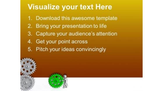 Settle Problem With Right Solution Gear PowerPoint Templates Ppt Backgrounds For Slides 0713