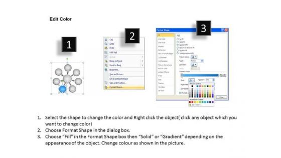 Seven Colorful Text Boxes Demonstrating 7 Different Issues Circular Gear Network PowerPoint Slides