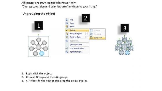 Seven Colorful Text Boxes Demonstrating 7 Different Issues Cycle Gear Network PowerPoint Slides