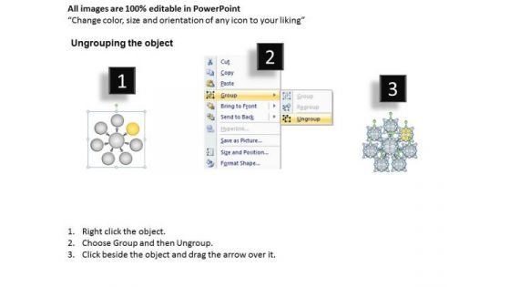 Seven Colorful Text Boxes Demonstrating 7 Different Issues Gear Network PowerPoint Slides