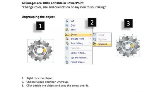 Seven Staged Gear Diagram Ppt Sample Of Small Business Plan PowerPoint Slides