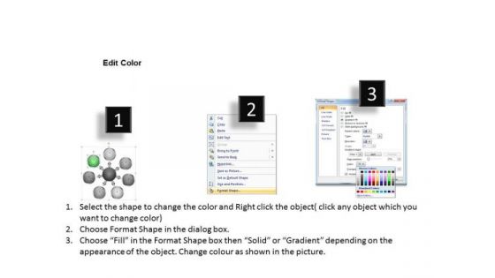 Seven Stages Explaining Concepts Circular Flow Motion Chart PowerPoint Slides