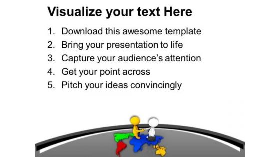 Shake Hands For Global Relation PowerPoint Templates Ppt Backgrounds For Slides 0613
