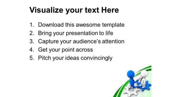 Shake Hands On Gear Process PowerPoint Templates Ppt Backgrounds For Slides 0713