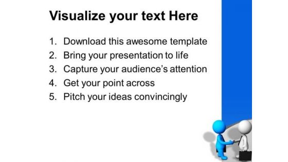 Shaking Hands With Client Is Important PowerPoint Templates Ppt Backgrounds For Slides 0713