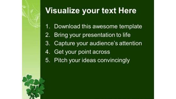 Shamrock Of Saint Patricks Day PowerPoint Templates Ppt Backgrounds For Slides 0313