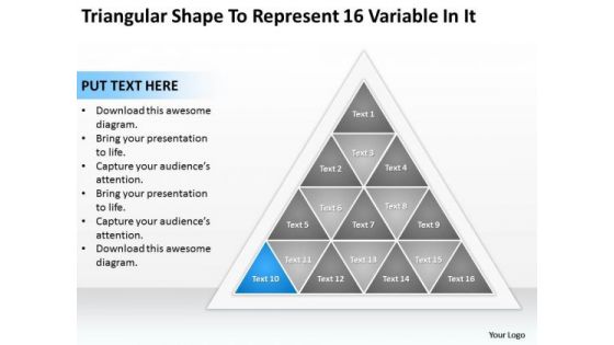 Shape To Represent 16 Variable In It Ppt Writing Up Business Plan PowerPoint Slides