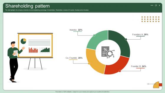 Shareholding Pattern UI UX Enhancement Solution Investor Funding Elevator Pitch Deck