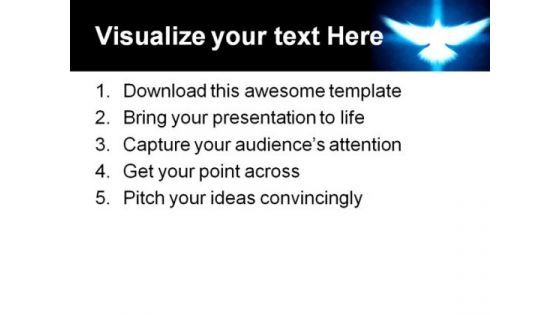 Shining Dove With Rays Animals PowerPoint Themes And PowerPoint Slides 0911