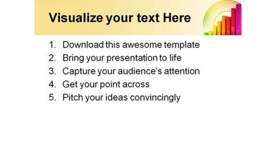 Shiny Bar Graph Business PowerPoint Template 0910