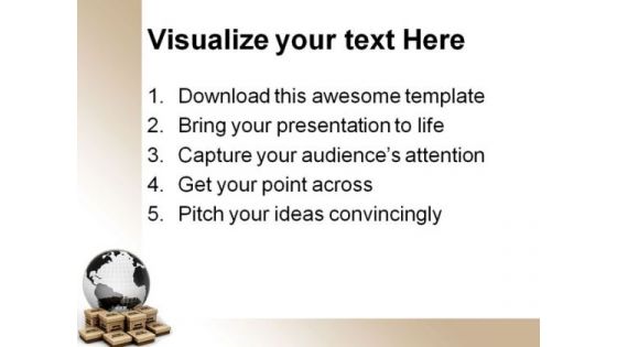 Shipping Worldwide Concept Globe PowerPoint Themes And PowerPoint Slides 0411