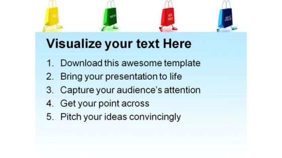 Shopping Bags Running Advertising PowerPoint Templates And PowerPoint Backgrounds 0311
