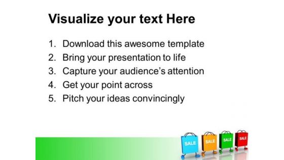 Shopping Bags With Tags Sales PowerPoint Templates And PowerPoint Themes 0712