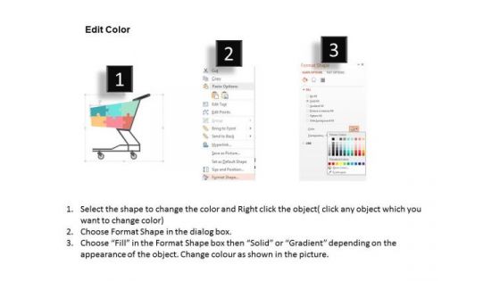 Shopping Cart Of Puzzle Pieces Presentation Template