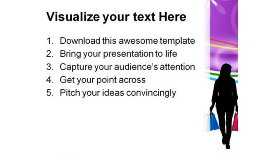 Shopping Women Lifestyle PowerPoint Templates And PowerPoint Backgrounds 0211