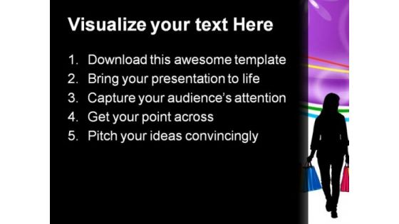 Shopping Women Lifestyle PowerPoint Templates And PowerPoint Backgrounds 0211