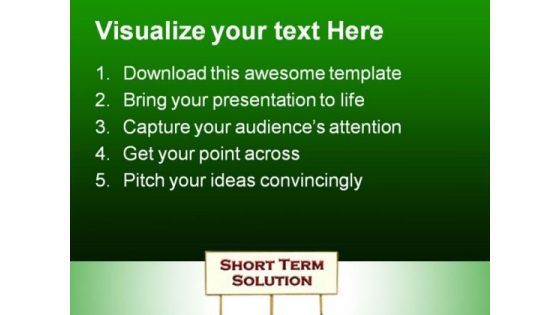 Short Term Solution Business PowerPoint Templates And PowerPoint Backgrounds 0211