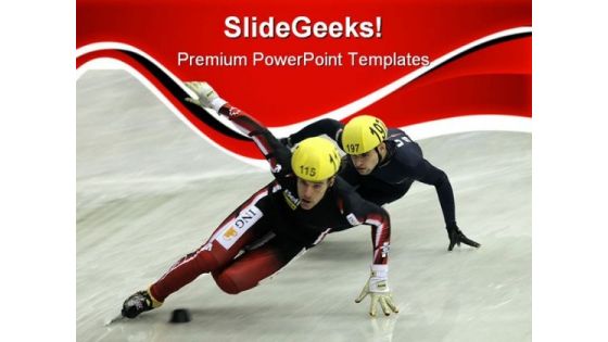Short Track Sports PowerPoint Templates And PowerPoint Backgrounds 0611