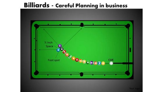 Show Careful Business Planning With Pool PowerPoint Templates