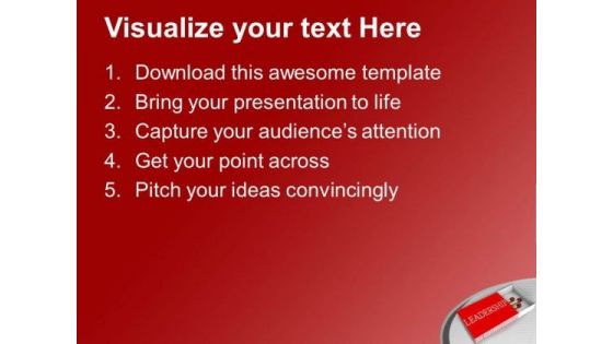 Show The Leadership For Success PowerPoint Templates Ppt Backgrounds For Slides 0713