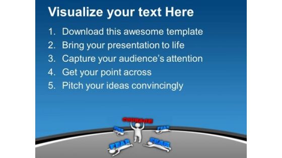 Show Your Courage For Business Growth PowerPoint Templates Ppt Backgrounds For Slides 0513